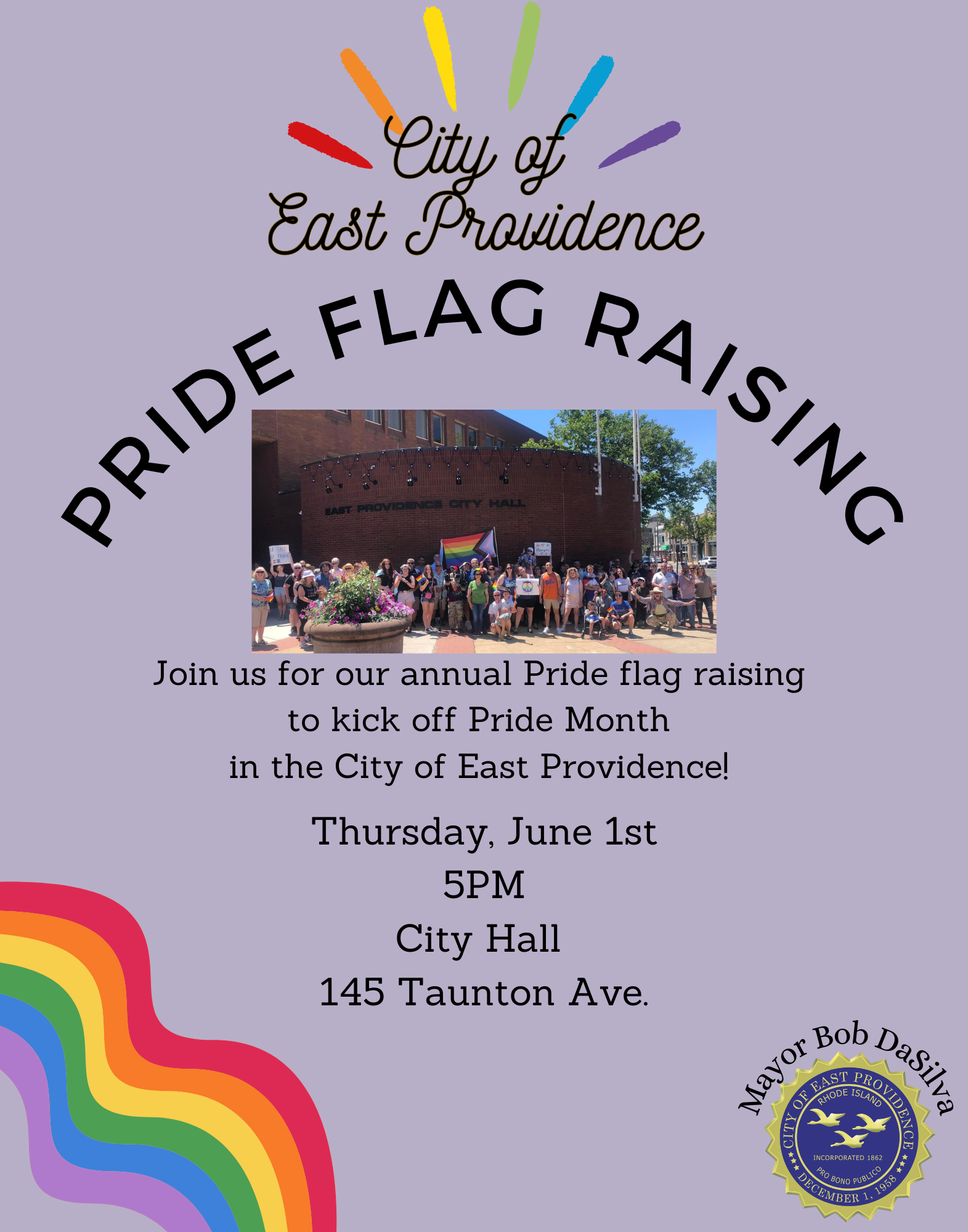 PRIDE MONTH CELEBRATION/FLAG RAISING | City of East Providence, RI