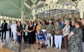 Organizations celebrate grant funding awarded at Historic Look Carousel at Crescent Park