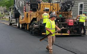 Paving work in East Providence