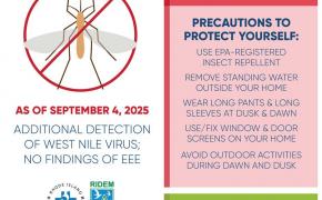 WEST NILE VIRUS DETECTED EAST PROVIDENCE