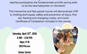  “How To Be A Great Babysitter” Certification Class