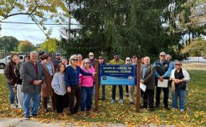 East Providence Dedicate Traffic Island in Honor of late James B. Lappin, Sr.