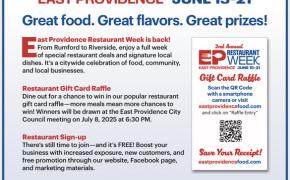 East Providence Announces Second Annual Restaurant Week, June 15-21, 2025