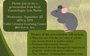 Tackling Rodents Together, East Providence to Host Prevention Forum