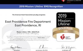 2019 Mission: Lifeline-EMS Gold Plus Acheivement Award