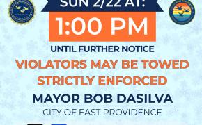 The City of East Providence implements Parking ban ahead of Snowfall
