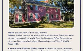 East Providence 250 Commission Announces Walker House Tour