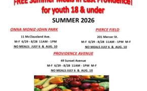 East Providence Recreation to Sponsor Summer Food Program Feeds Kids for Free
