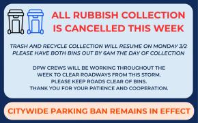 Blizzard of 2026’ rubbish collection schedule