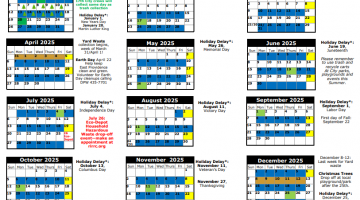 2025 Holiday and Recycling Collection Calendar