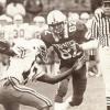 1985 Townie Defensive End #82 Paul Larisa zeros in on St. Raphael's ball carrier (photo courtesy Hank Randall)