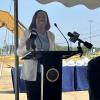 Lt. Gov. Sabina Matos delivers remarks as city breaks ground on East Providence Community Center