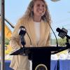 House Majority WHIP Katherine Kazarian delivers remarks as city breaks ground on East Providence Community Center