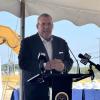 Secretary of State Gregg Amore delivers remarks as city breaks ground on East Providence Community Center